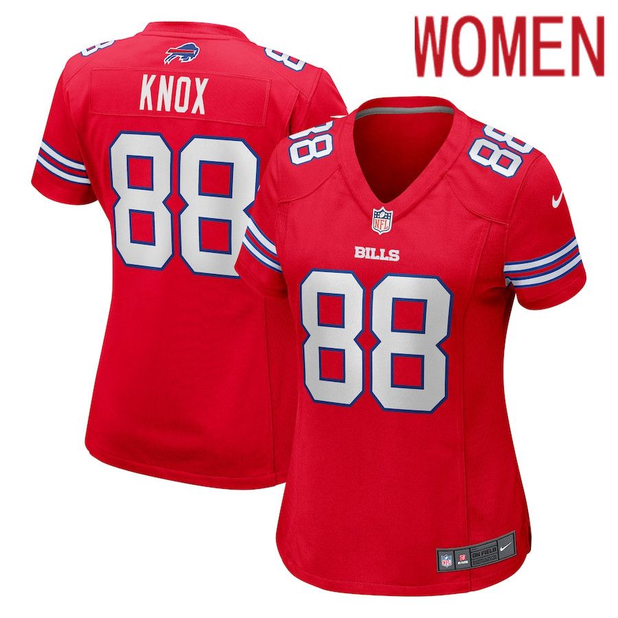 Women Buffalo Bills #88 Dawson Knox Nike Red Player NFL Jersey